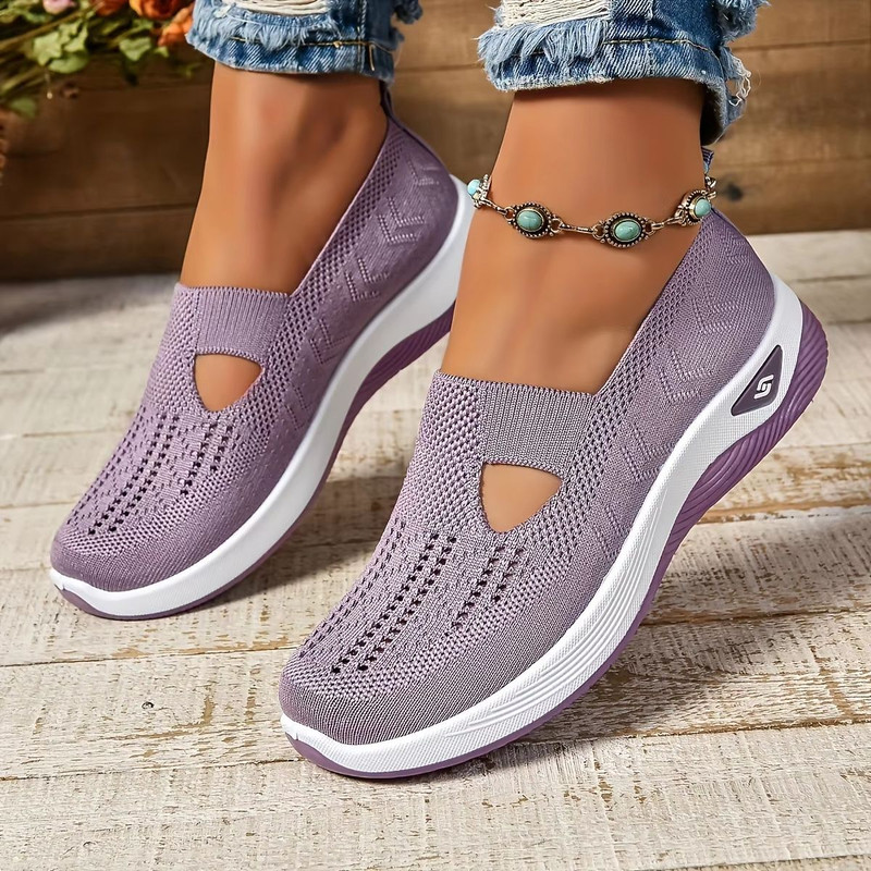 BreathEasy Mesh Flats  Lightweight SlipOn Casual Shoes For Women 9