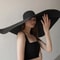 Oversized 70cm Wide Brim Sun Hat Foldable UV Protection Beach Hat For Women 0