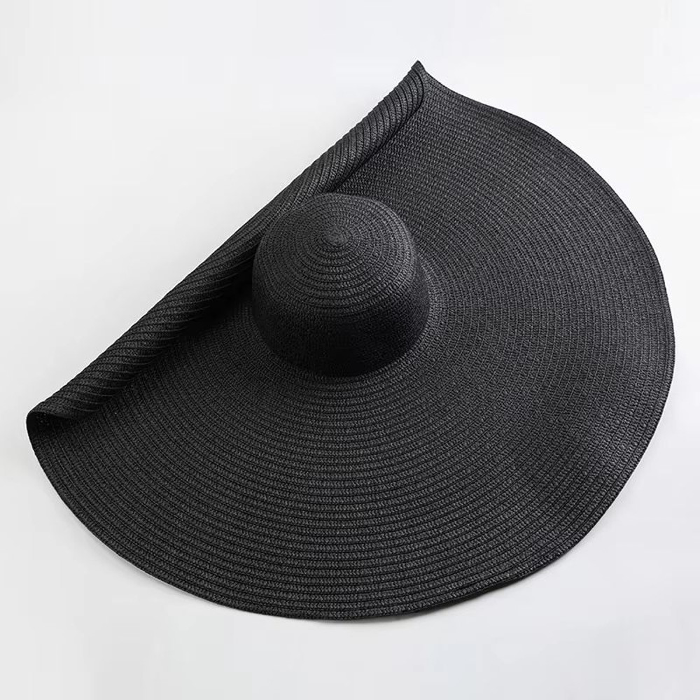 Oversized 70cm Wide Brim Sun Hat  Foldable UV Protection Beach Hat For Women 6