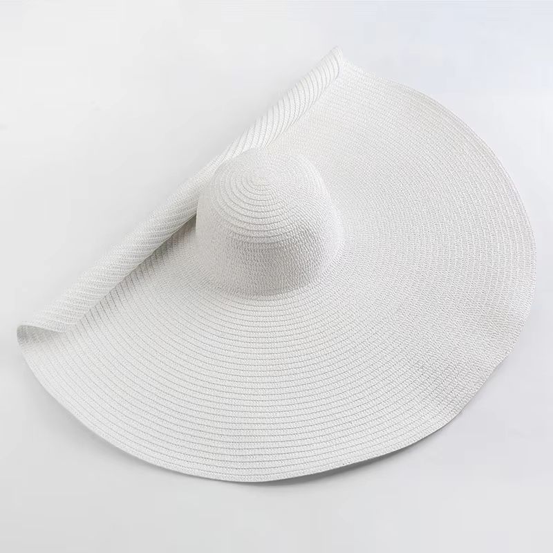Oversized 70cm Wide Brim Sun Hat  Foldable UV Protection Beach Hat For Women 7