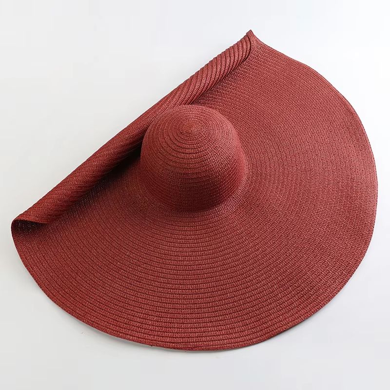 Oversized 70cm Wide Brim Sun Hat  Foldable UV Protection Beach Hat For Women 9