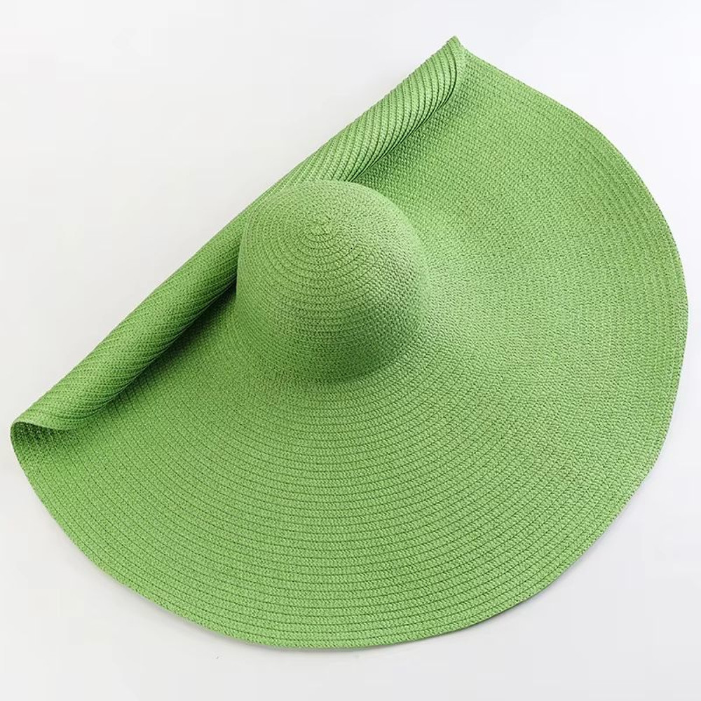 Oversized 70cm Wide Brim Sun Hat  Foldable UV Protection Beach Hat For Women 10
