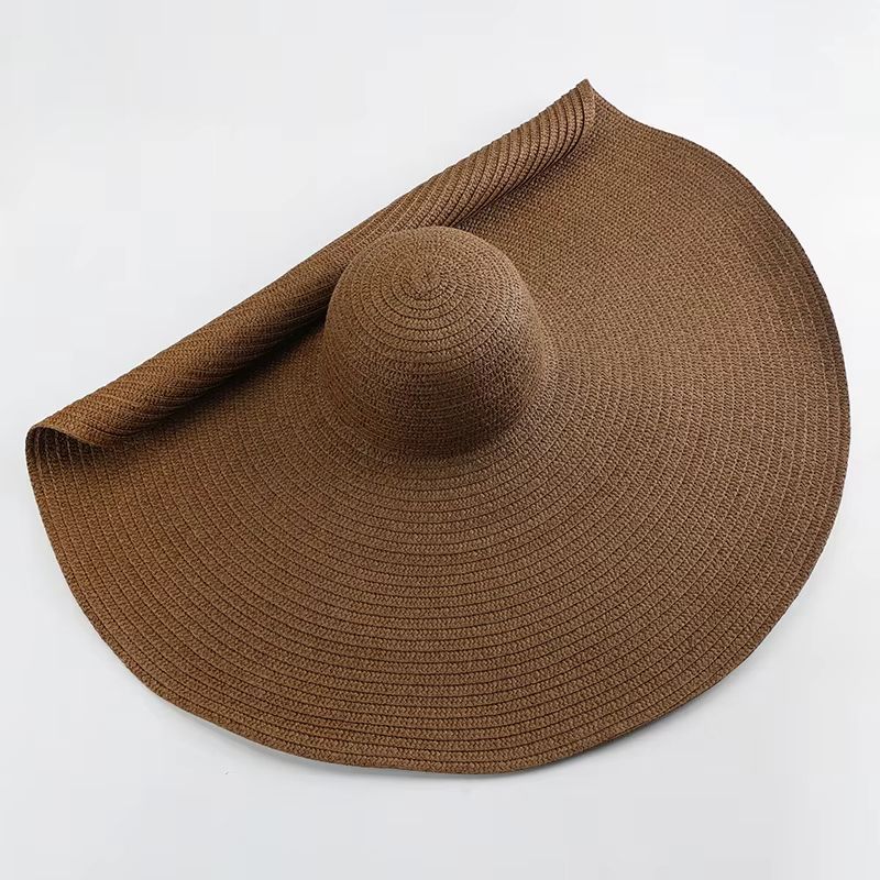 Oversized 70cm Wide Brim Sun Hat  Foldable UV Protection Beach Hat For Women 14