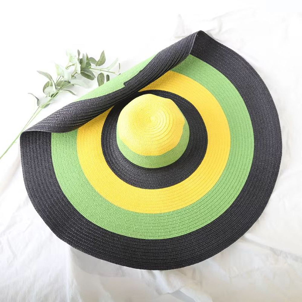 Oversized 70cm Wide Brim Sun Hat  Foldable UV Protection Beach Hat For Women 19