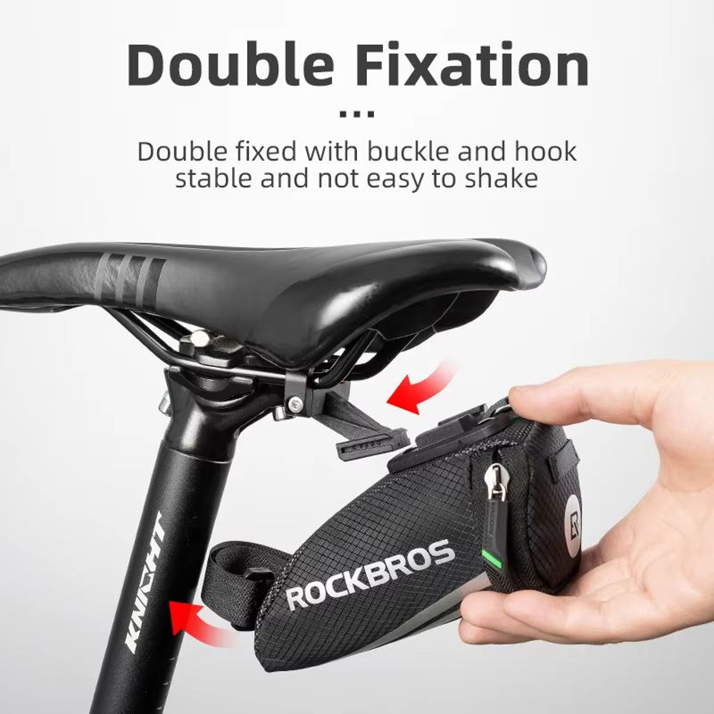 ROCKBROS Reflective Bike Saddle Bag  Portable Nylon Tail Bag For MTB  Road Cycling 3