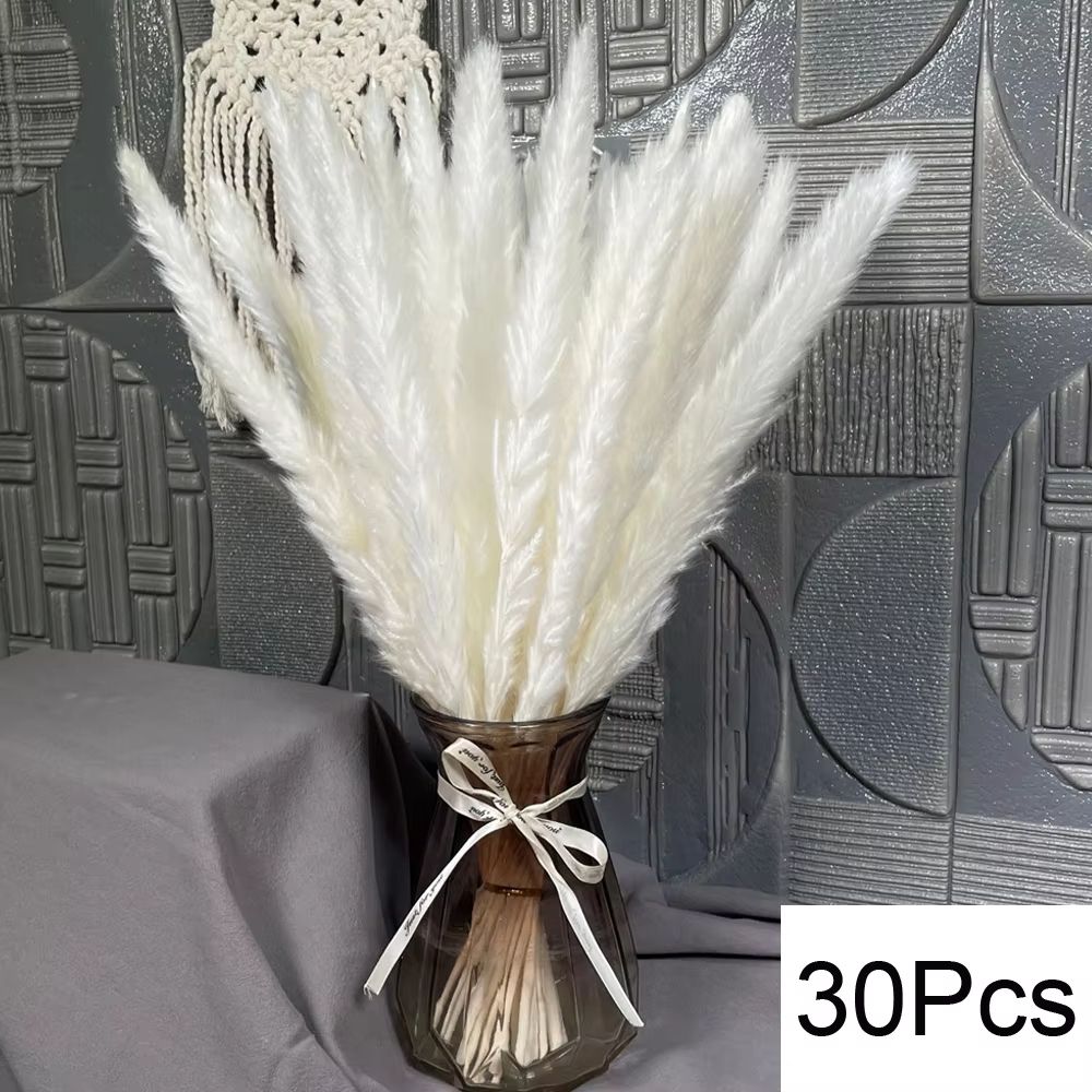 Natural Dried Pampas Grass Bouquet  Boho Vase Decor With Bunny Tails For Weddings  Home Styling 9