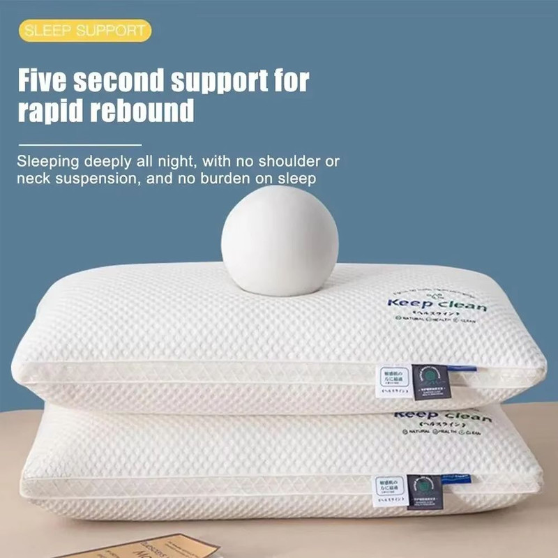 ZT1 3D Soft Neck Support Pillow  High Elastic AntiCollapse Single Sleep Aid For Home  Hotel Use 4