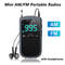 Mini AMFM Portable Radio With Stereo Speaker Rechargeable Pocket Radio With Alarm Clock Weather B 0