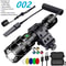 LED Tactical Flashlight With Gun Mount USB Rechargeable Waterproof Hunting Torch 10