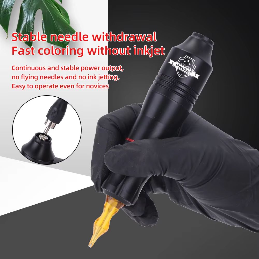 Wireless Tattoo Kit Rotary Machine With Cartridge Needles  Complete Permanent Makeup Tattoo Set 1