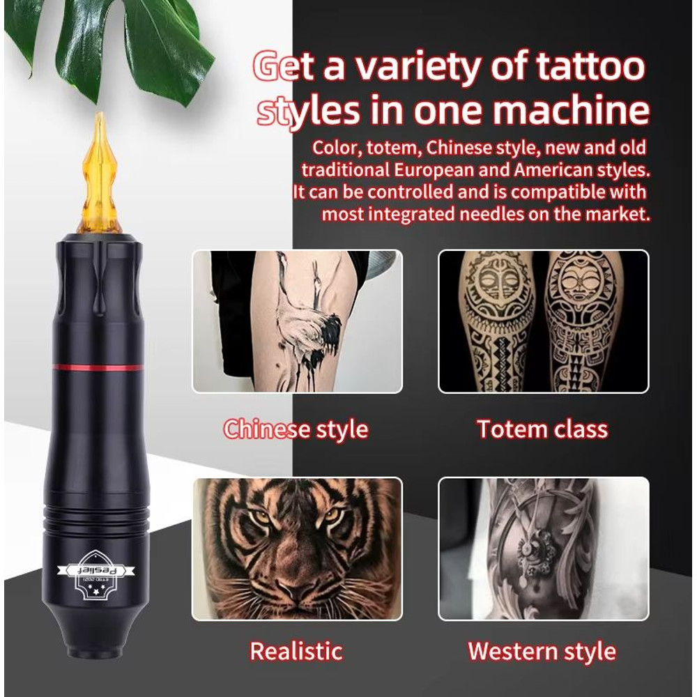 Wireless Tattoo Kit Rotary Machine With Cartridge Needles  Complete Permanent Makeup Tattoo Set 3