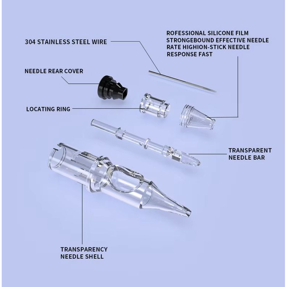 Wireless Tattoo Kit Rotary Machine With Cartridge Needles  Complete Permanent Makeup Tattoo Set 5