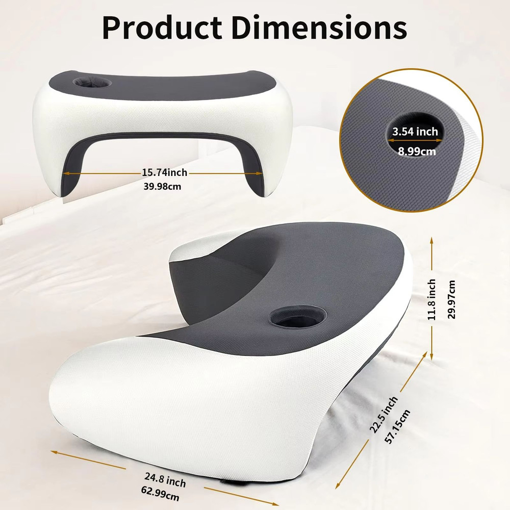 ErgoComfort Memory Foam Gaming Reading Pillow Lap Desk With Cup Holder 1