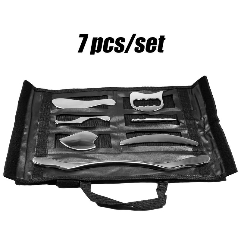 Professional Stainless Steel Gua Sha Set MultiShape Muscle Scraper Tools For Full Body Relief 6