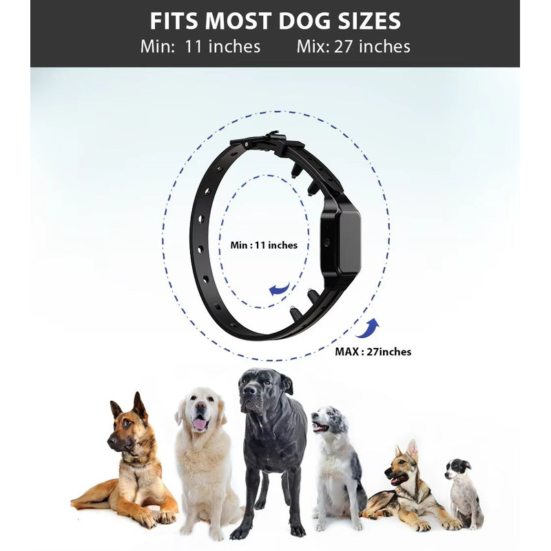 Premium Remote Shock And AntiBark Dog Training Collar  1000ft Range With Beep Vibration Shock Modes 3