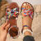 Summer Strap Non Slip Rubber Sole Roman Strap Flat Sandals For Women 9
