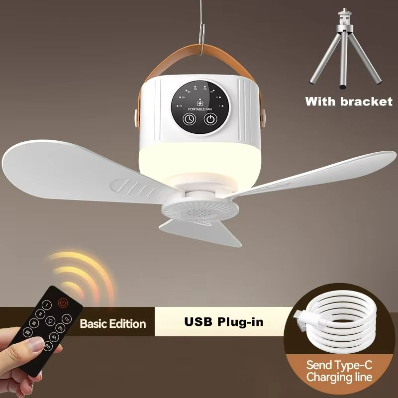 Rechargeable LED Ceiling Fan With Remote  Silent Portable  Powerful For Home  Camping 6