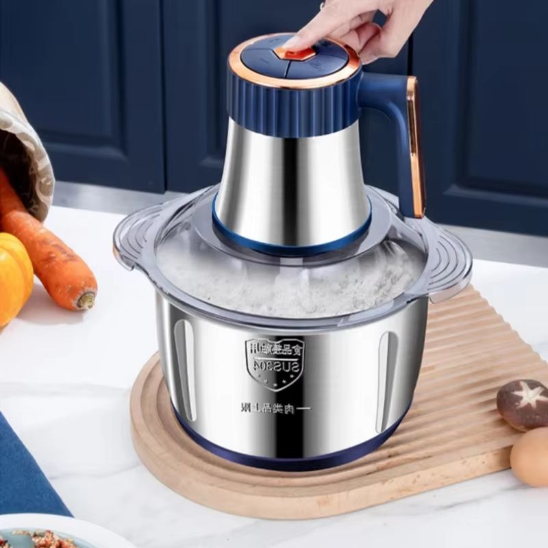 5L Electric Meat Grinder And Food Processor  Stainless Steel Chopper  Vegetable Slicer For Kitchen  1