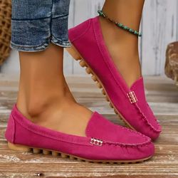 women casual flat loafers non slip soft denim slip on shoes spring autumn 2024