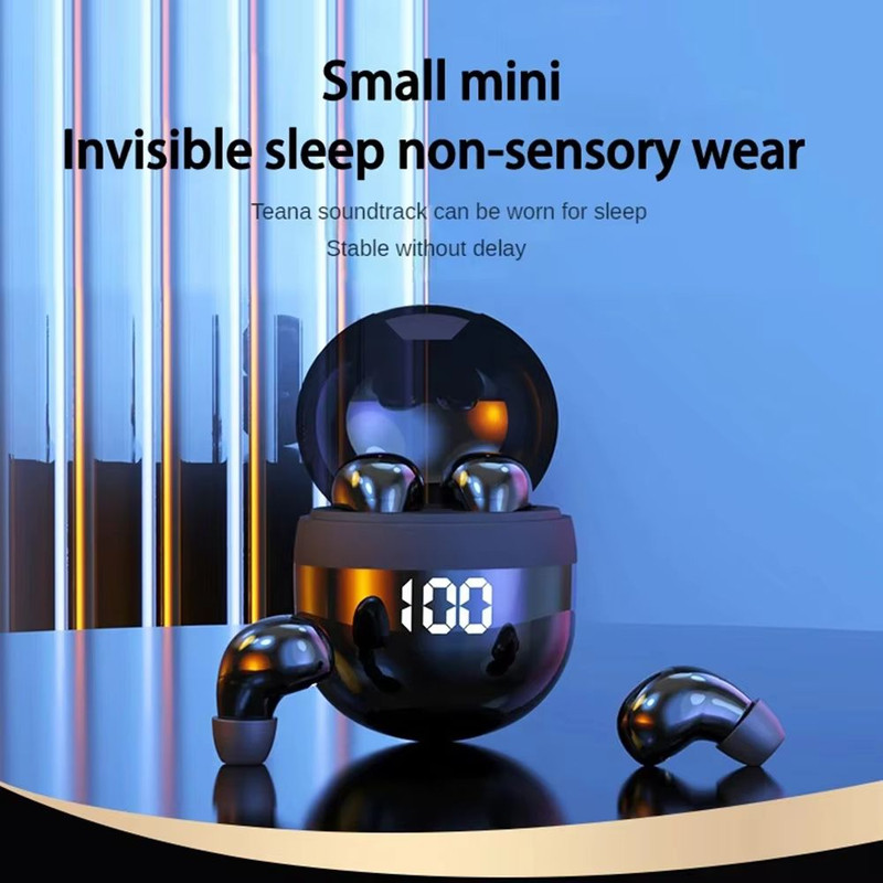 SK18 Mini Invisible Bluetooth 53 Headphones  Noise Cancelling Sleeping Earbuds With Mic And Deep Ba 4