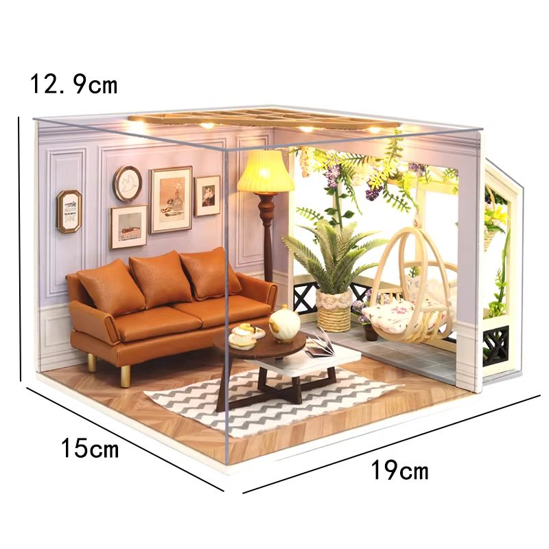 DIY Wooden Mini Dollhouse Kit  3D Puzzle Toy With Furniture For Adults  Kids Room Decor 10