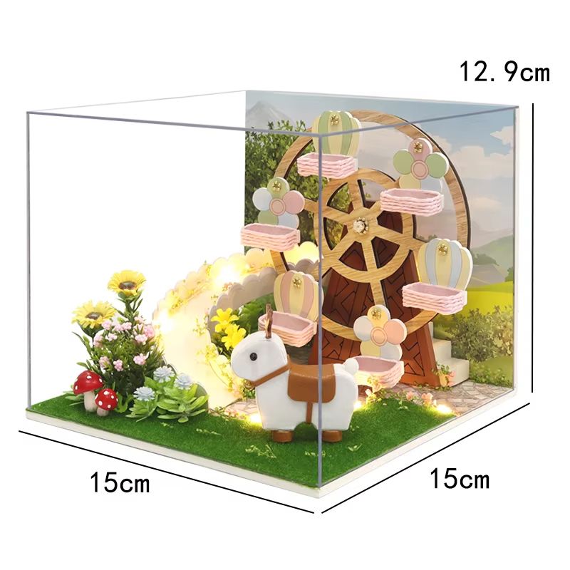 DIY Wooden Mini Dollhouse Kit  3D Puzzle Toy With Furniture For Adults  Kids Room Decor 12