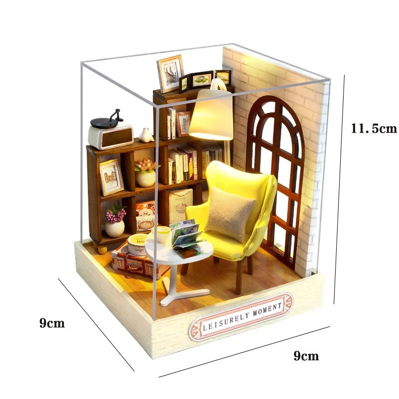 DIY Wooden Mini Dollhouse Kit  3D Puzzle Toy With Furniture For Adults  Kids Room Decor 16