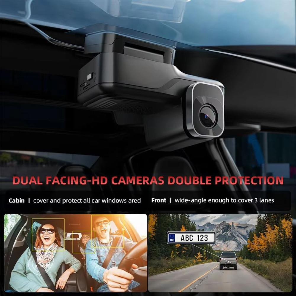 EACE 4G LTE Dash Cam With GPS  Remote Live View  Dual Lens Night Vision Car Recorder For Safety  Su 2