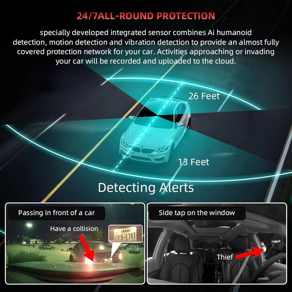 EACE 4G LTE Dash Cam With GPS  Remote Live View  Dual Lens Night Vision Car Recorder For Safety  Su 3