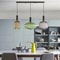 Retro Glass Pendant Light Colorful E27 LED Hanging Lamp For Dining Room Living Room Or Bedside 2
