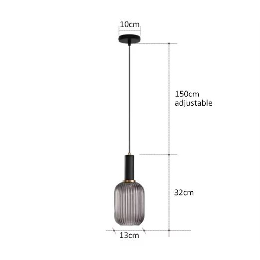 Retro Glass Pendant Light Colorful E27 LED Hanging Lamp For Dining Room Living Room Or Bedside 9