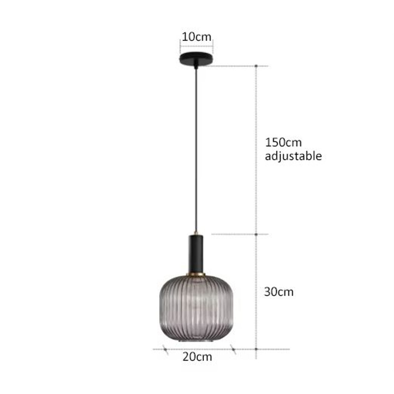 Retro Glass Pendant Light Colorful E27 LED Hanging Lamp For Dining Room Living Room Or Bedside 10
