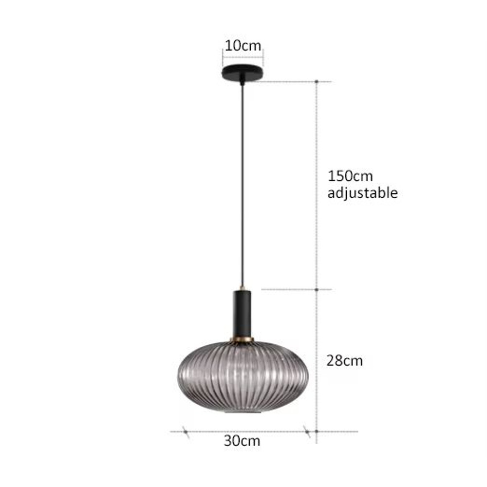 Retro Glass Pendant Light Colorful E27 LED Hanging Lamp For Dining Room Living Room Or Bedside 11