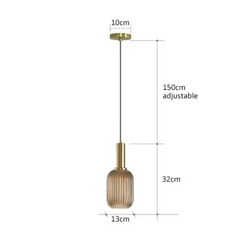 Retro Glass Pendant Light Colorful E27 LED Hanging Lamp For Dining Room Living Room Or Bedside 15