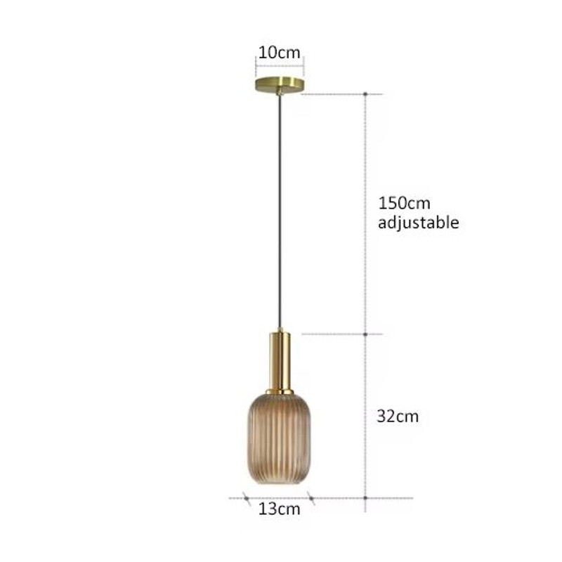Retro Glass Pendant Light Colorful E27 LED Hanging Lamp For Dining Room Living Room Or Bedside 15