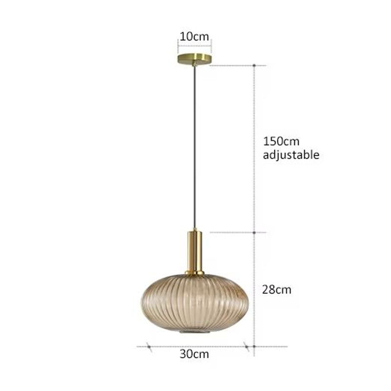 Retro Glass Pendant Light Colorful E27 LED Hanging Lamp For Dining Room Living Room Or Bedside 17