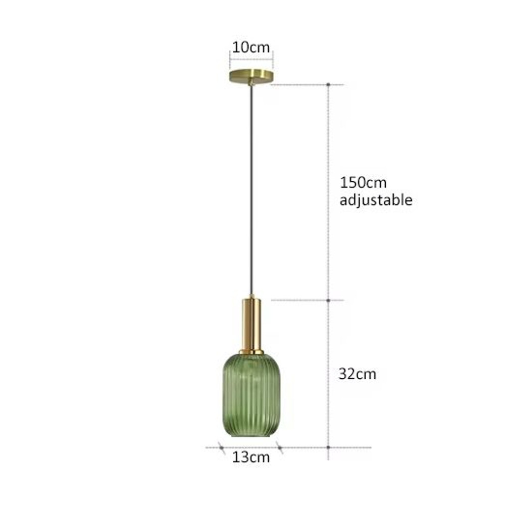 Retro Glass Pendant Light Colorful E27 LED Hanging Lamp For Dining Room Living Room Or Bedside 21
