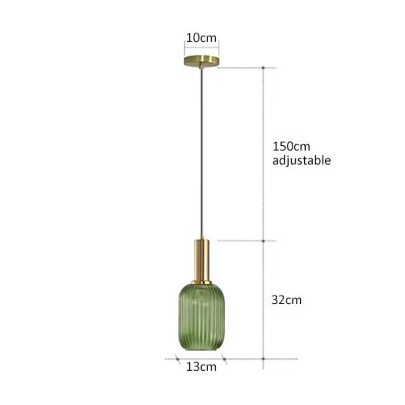 Retro Glass Pendant Light Colorful E27 LED Hanging Lamp For Dining Room Living Room Or Bedside 21