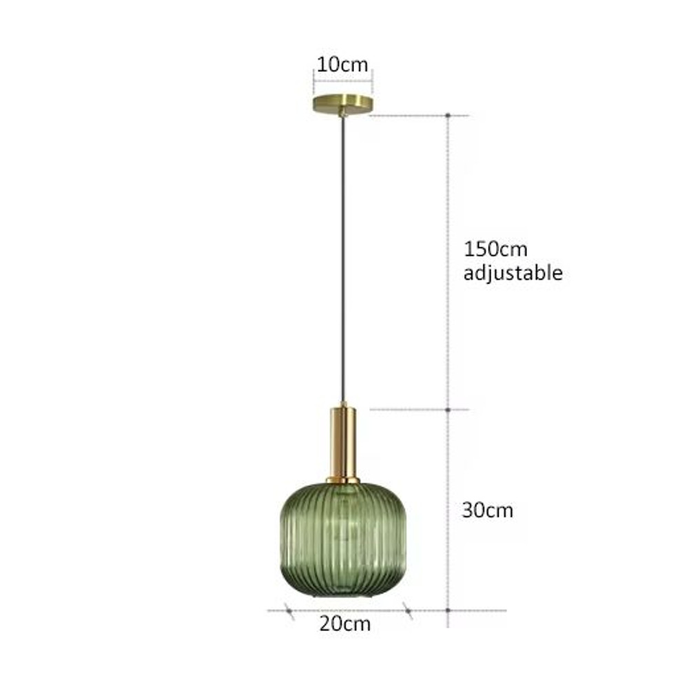 Retro Glass Pendant Light Colorful E27 LED Hanging Lamp For Dining Room Living Room Or Bedside 22