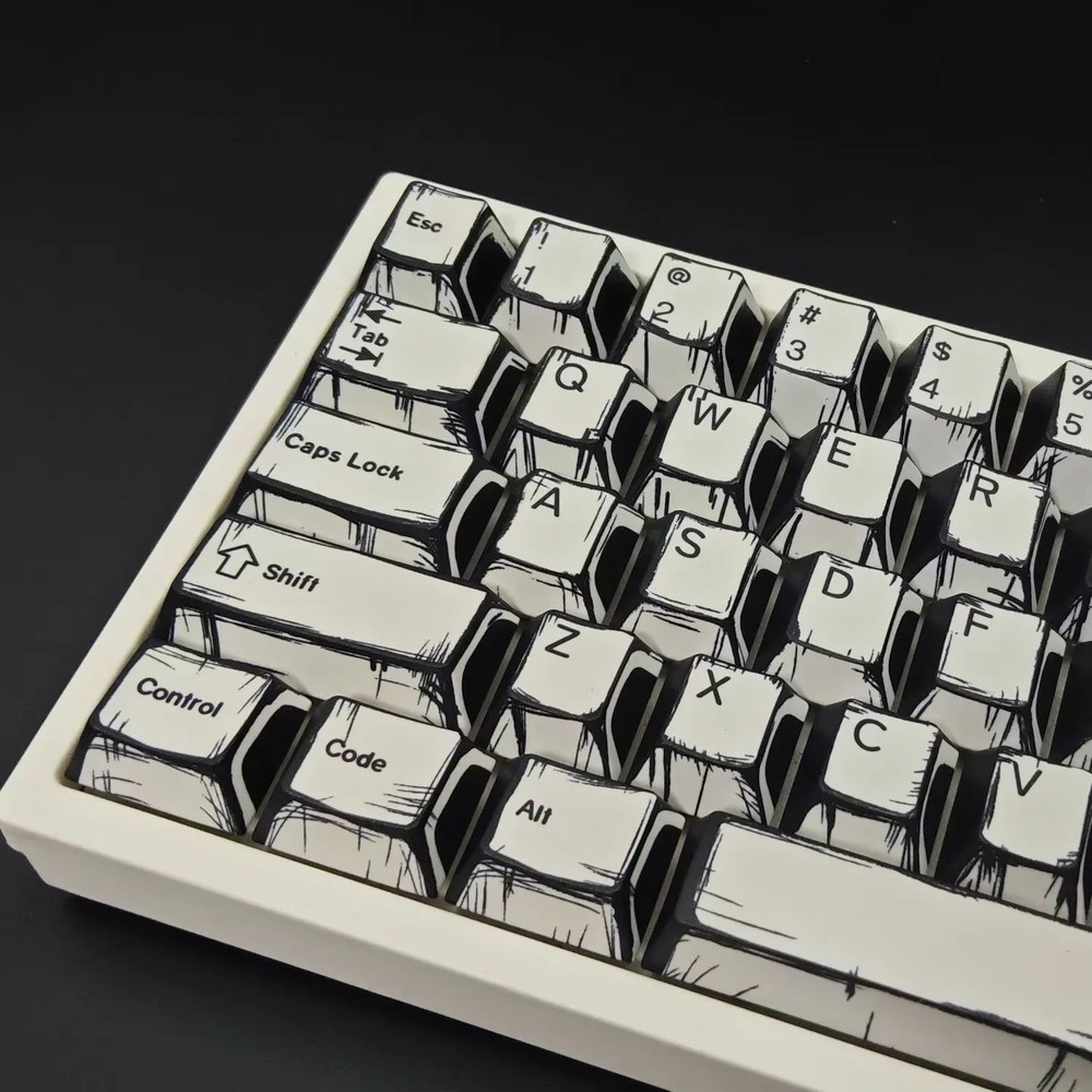 151Key Manga Style Keycap Set PBT Cherry Profile Keycaps For Mechanical Gaming Keyboards 3