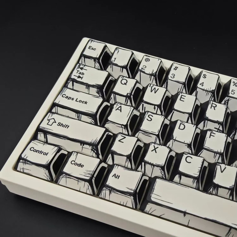 151Key Manga Style Keycap Set PBT Cherry Profile Keycaps For Mechanical Gaming Keyboards 3