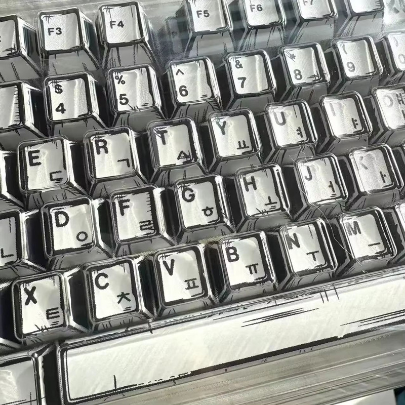151Key Manga Style Keycap Set PBT Cherry Profile Keycaps For Mechanical Gaming Keyboards 13