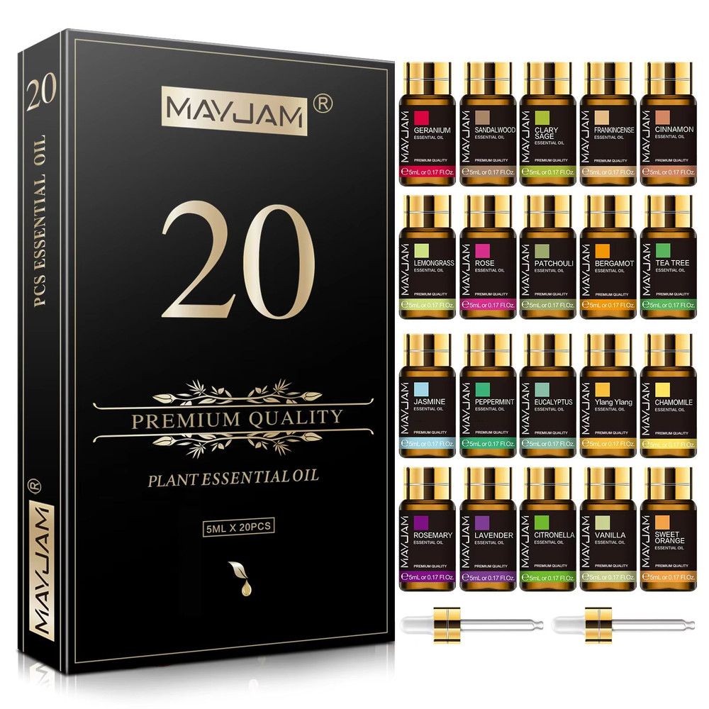 MAYJAM 20PCS Essential Oils Gift Set  Aromatherapy Oils For Diffuser Candle Making  Home Relaxation 6
