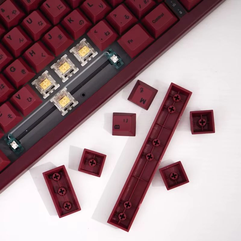 GMK Minimalist Red 140Key Keycap Set  Cherry Profile Japanese PBT DyeSub Keycaps For MX Mechanical  4