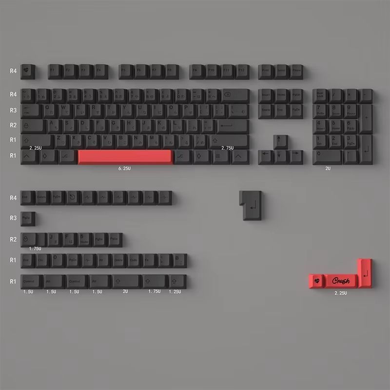GMK Minimalist Red 140Key Keycap Set  Cherry Profile Japanese PBT DyeSub Keycaps For MX Mechanical  25
