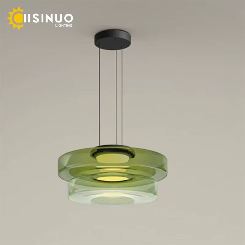 Luxury LED Glass Pendant Light  Adjustable Hanging Chandelier For Kitchen Island Living Room Bedroo 4