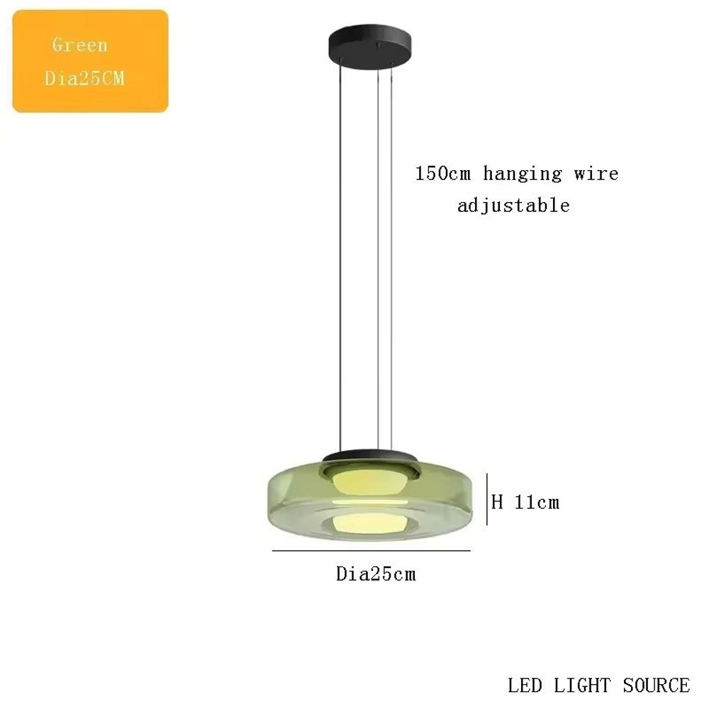 Luxury LED Glass Pendant Light  Adjustable Hanging Chandelier For Kitchen Island Living Room Bedroo 7
