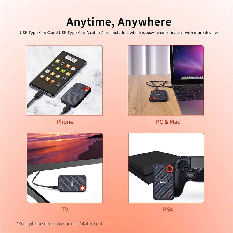 Netac BlazePro External SSD UltraFast Portable USB 32 Gen2x2 Solid State Drive 1TB 512GB 2TB 2