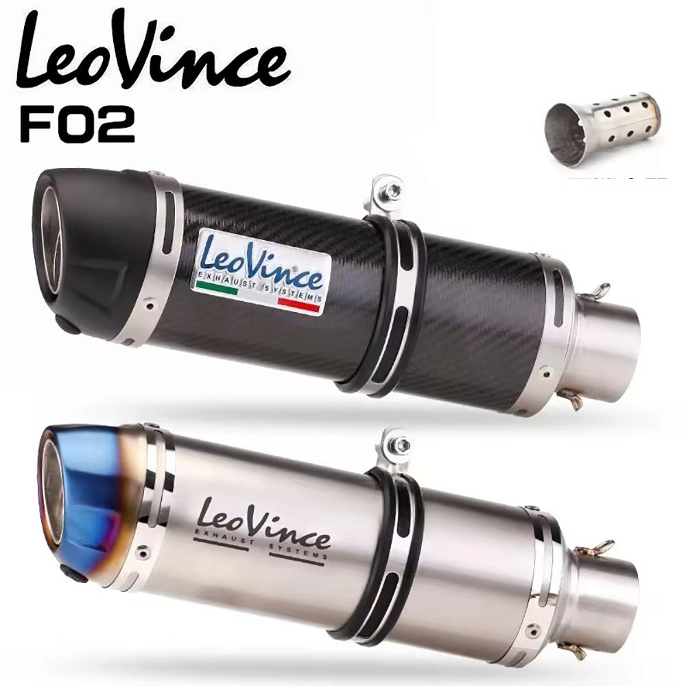 LeoVinceStyle 51mm Motorcycle Exhaust Muffler With Removable DB Killer HighPerformance Upgrade For 0