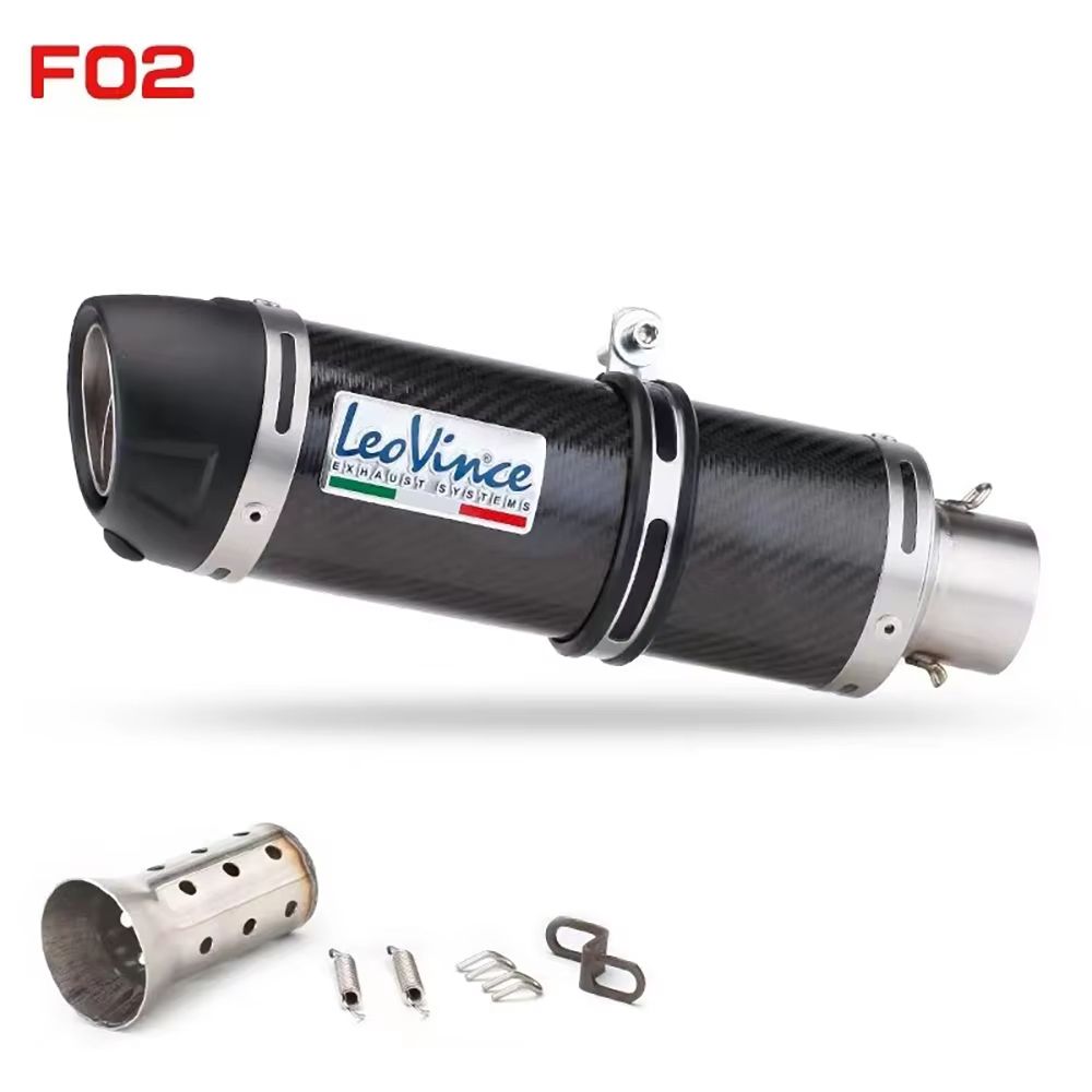 LeoVinceStyle 51mm Motorcycle Exhaust Muffler With Removable DB Killer HighPerformance Upgrade For 3